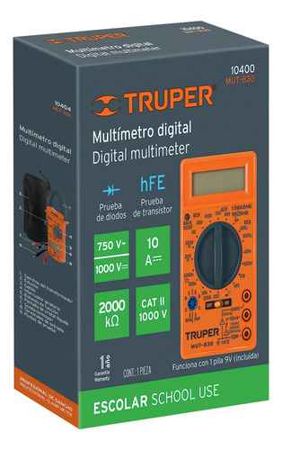 Multímetro Digital Escolar Truper