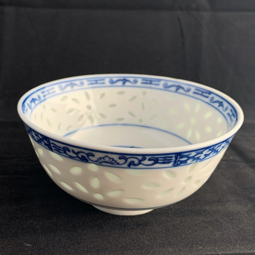 Bowl Porcelana 12cm Postre Base Tallado Pintado Cocina Picad (Usado)