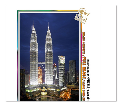 Rompecabezas Wuundentoy Gold Edition 1,500 Pzs, Torres Gemelas Petronas