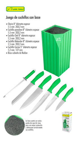 Juego De Cuchillos Con Base