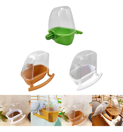 3 Uds Jaula Para Pájaros Alimentador Loro Alimentación