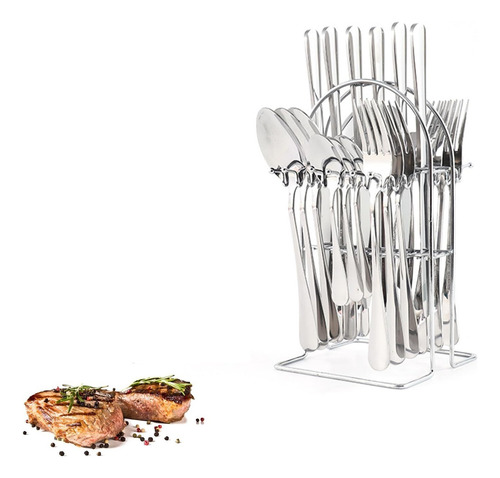 Juego De Cubiertos Acero Inoxidable24 Pcs Set De Cubiertos