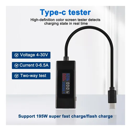 Xmsjsiy Usb C Voltador De Voltaje Tipo C Voltaje C Y Medidor