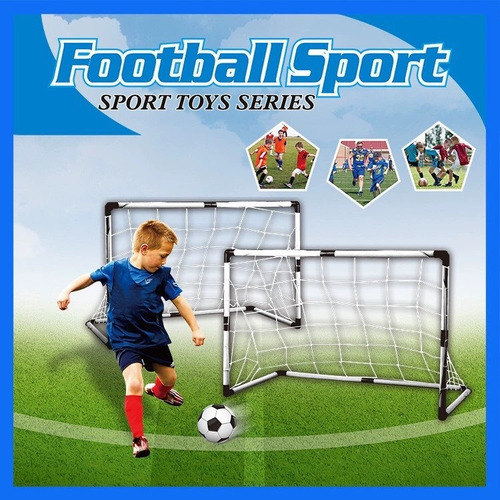 Arco de fútbol Genérica DQ-3 de 60cm de largo y 41cm de alto color azul/amarillo