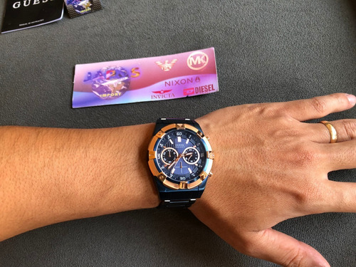 Relogio Guess W0377g4 Azul 100% Original Completo Caixa