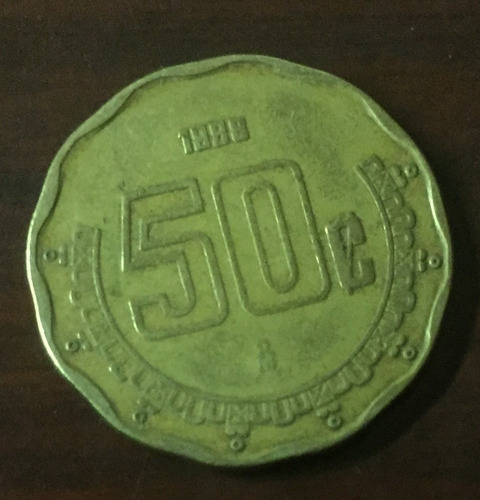 Imagen 1 de 4 de Moneda 50 Centavos Mexicanos Con Error De Acuñación