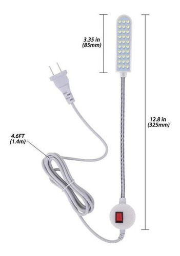 Imagen 3 de 3 de Lampara Led De 30 Bombillos Para Maquinas De Coser