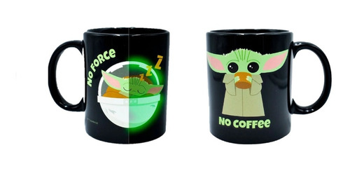 Taza Brilla Obscuridad Baby Yoda Mandalorian Taza Mágica  