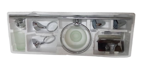 Imagen 2 de 8 de Juego De Accesorios Para Baño 9 Piezas Aqua Q Gs