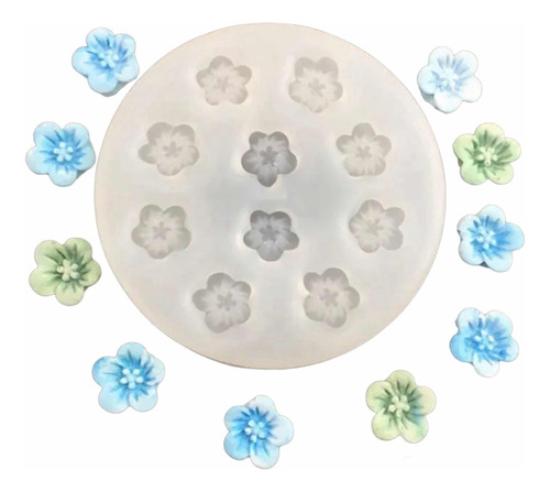 Molde Flores Mod3 Resina Cera De Soja Fondant Porcelana