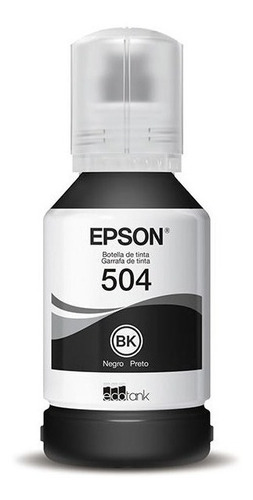 Tinta Impresora Orginal Ecotank Epson 504 Negra 127 Ml