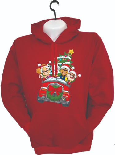 Buzos Hoodies Navideño Paw Patrol Patrulla Canina Navidad 