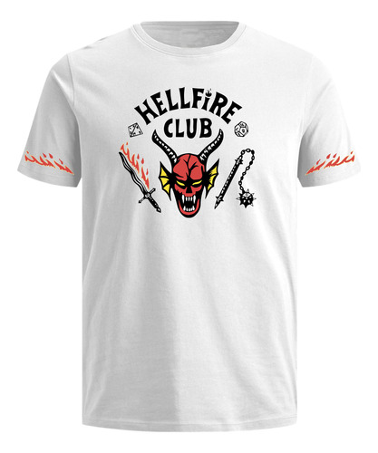 Camiseta Hellfire Algodón Estampado Hombre