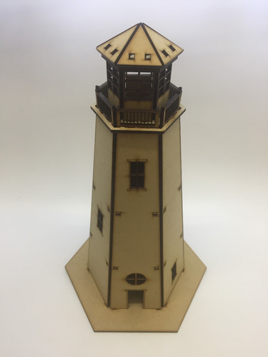 Imagen 6 de 8 de Souvenir Nautico Faro Fibrofacil 36cm Mdf Grande Candybar