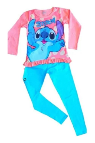  Pijama Conjunto Stich Manga Larga Invierno