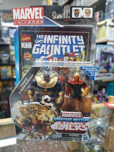 Marvel Universe Comic Pack Thanos & Adam Warlock (Usado)