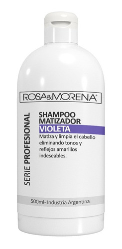Imagen 1 de 3 de Shampoo Matizador Violeta 500ml Rosa & Morena Serie Prof