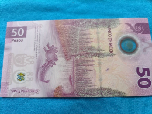 Billete Cien Pesos Ajolotito A B 9678727 Triple 7 Suerte (Usado)