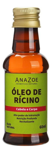 Óleo De Rícino Para Cabelos E Corpo 60ml Anazoe