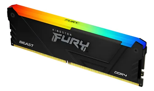Memoria 16gb Ddr4 3200mhz Cl16 Kingston Fury Beast Rgb Xmp