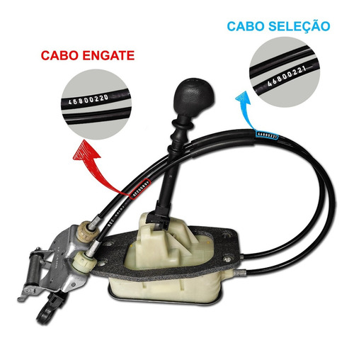 Kit Alavanca Câmbio Completa Com Cabos Strada 1.3 8v 2005