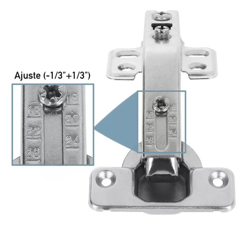 Bisagra Bidimensional 135º Esquinera (10 Pares) B011-10