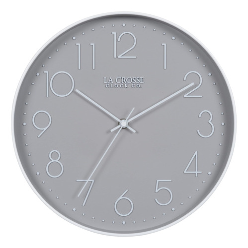 La Crosse Clock Int Reloj De Pared De Cuarzo Gris Analógico
