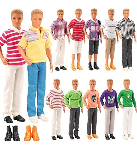 Lote De 8 Artículos Para Muñecas Ken Doll 3 Piezas Al Azar