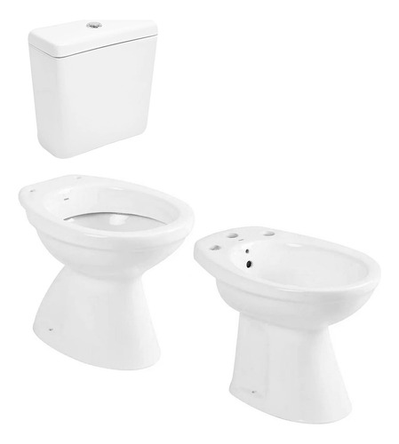 Imagen 4 de 10 de Sanitarios 5 Piezas Inodoro Mochila Bidet Capea + Envio