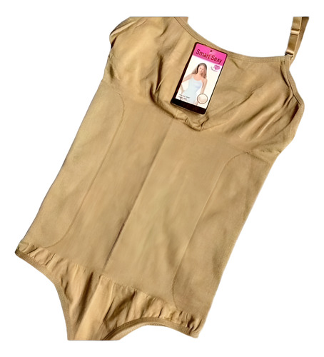 Body Faja Reductora Modelador Viral Original!! Marrón Claro M/l 75-105 Cm Cintura