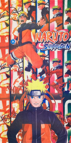 Toalha De Banho Personagens Naruto-1 70x1,35