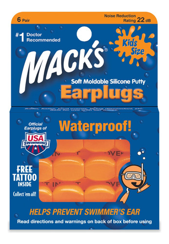 Tapon Para O Ido Mack's Pillow Soft Naranja Caliente Tama Ño