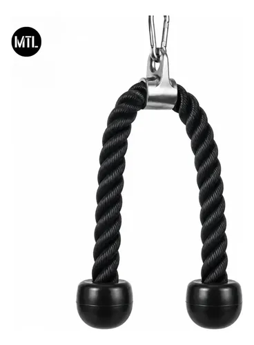 Jalon Soga Polea Agarre Mtl Alta Resistencia Gimnasio Tríceps Bíceps Hombros Abdominales Enganche Hierro Cromado Agarre Goma Antideslizante Flexible Duradera Entrenamiento Fitness