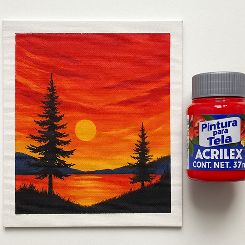 Pintura Para Tela Mate Acrilex Bote De 37ml Color 535 Azul Mar