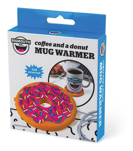 Imagen 3 de 3 de Calentador Taza Usb Dona De Fresa Bigmouth Inc