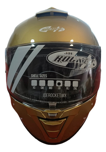 Casco Moto Joe Rocket Rkt15 Heartbreaker Gld/wht/LG Talla L 