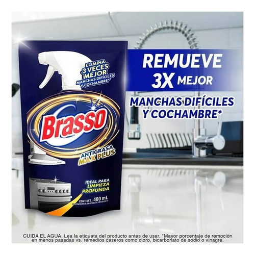 Limpiador Desengrasante Brasso Max Plus Para Cocina Doypack