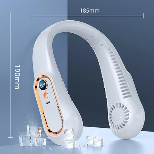 . Ventilador De Cuello Portátil Y Silencioso, Pantalla