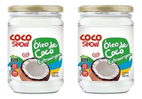 Kit 2 Copra Coco Show Óleo De Coco Extra Virgem 500ml