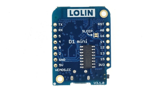 Imagen 3 de 4 de Lolin D1 Mini V3.1.0 Wemos Esp8266 4 Mb Micropython Nodemcu