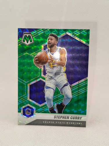 Cv Stephen Curry 2021 Panini Mosaic Reactive Green Refractor