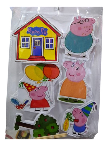 Kit Aplique Torta Cupcakes Y Mesa Fiesta Peppa Pig