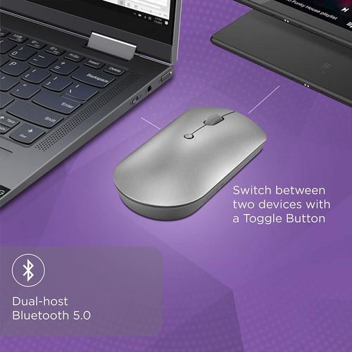 Mouse Inalámbrico Lenovo 600 Gris ,bluetooth