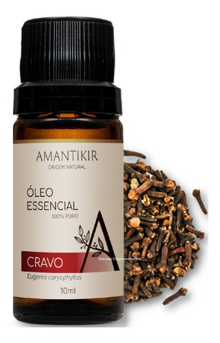 Óleo Essencial Cravo Amantikir 10ml Mau Hálito Dor De Dente