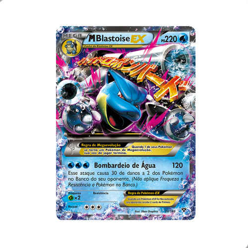 Carta Pokémon Mblastoise Ex 30/146 Ultra Rara + Brindes