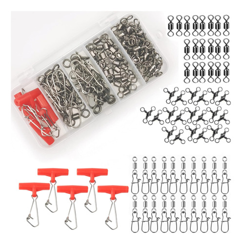 Kit Accesorios Pesca Kewen Anzuelos/broches Giratorios/65pcs