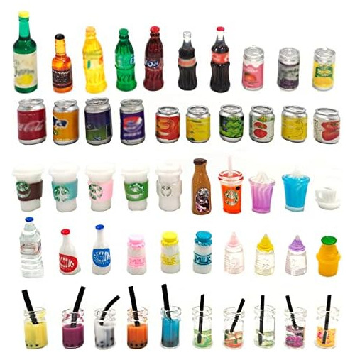 Set De 50 Botellas De Bebida Miniatura Adultos, Latas D...