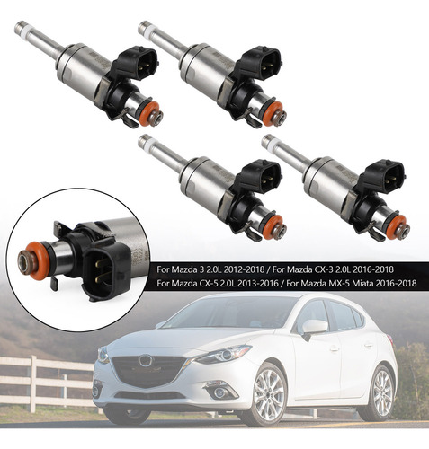 Y1z 4 Inyectores De Combustible Pe01-13-250c Para Mazda 3