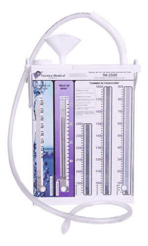 Equipo Drenaje (sello) Pleural C/3 Cámaras De 2500 Ml