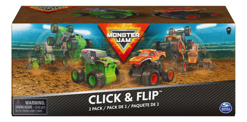 Monster Jam Click & Flip 2pk Negro